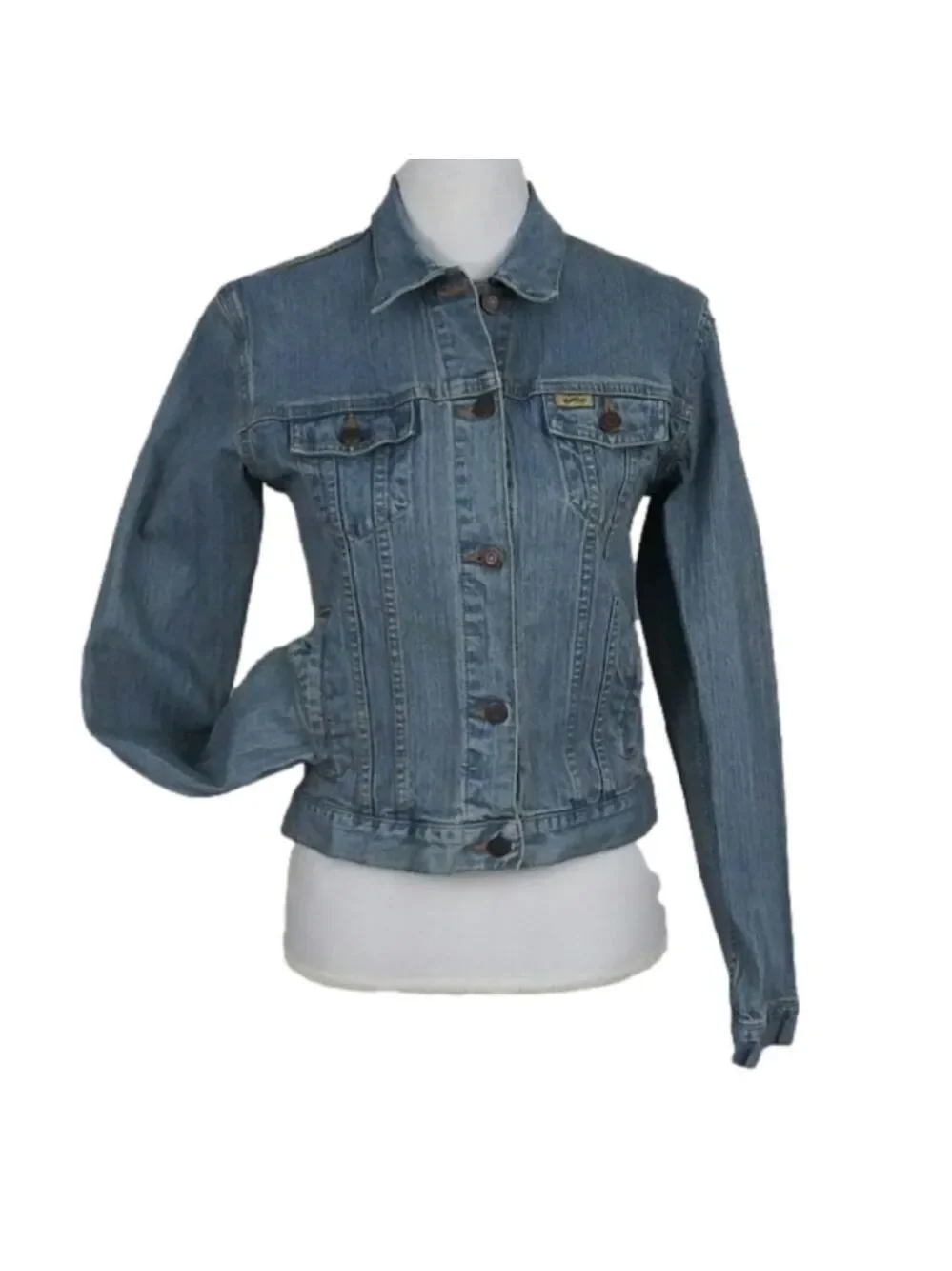 Levi's Strauss Signature Blue Medium Wash Long Sleeve Button Down Denim Jacket